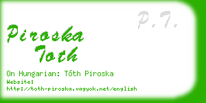piroska toth business card