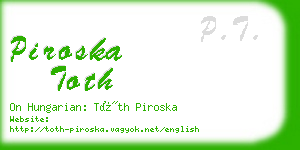 piroska toth business card